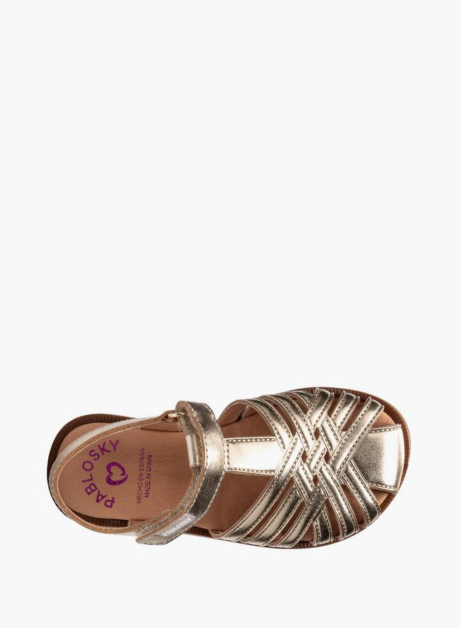 Pablosky Girls Hook & Loop Strap Sandals Ramadan Collection - Image 4